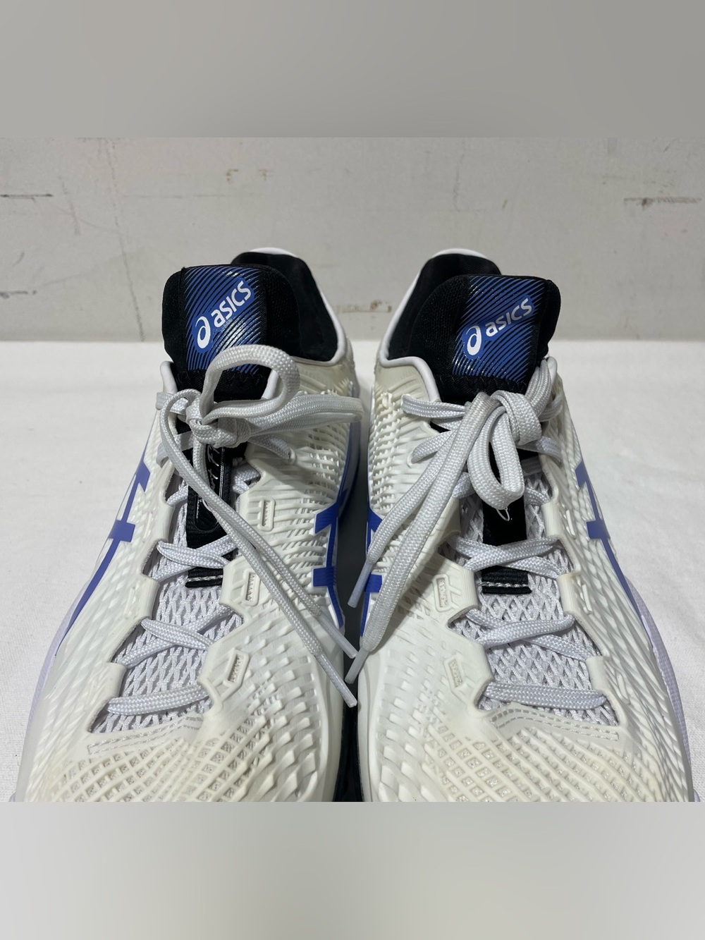ASICS Gel Resolution 9 Tennis Shoes Mens 11.5 White Blue 1041A370 FlyteFoam - Picture 5 of 16